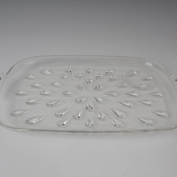 Hazel Atlas Informal Teardrop Clear 7 pc. Snack Set. - Picture 6 of 9